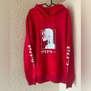 Vintage anime girl hoodie